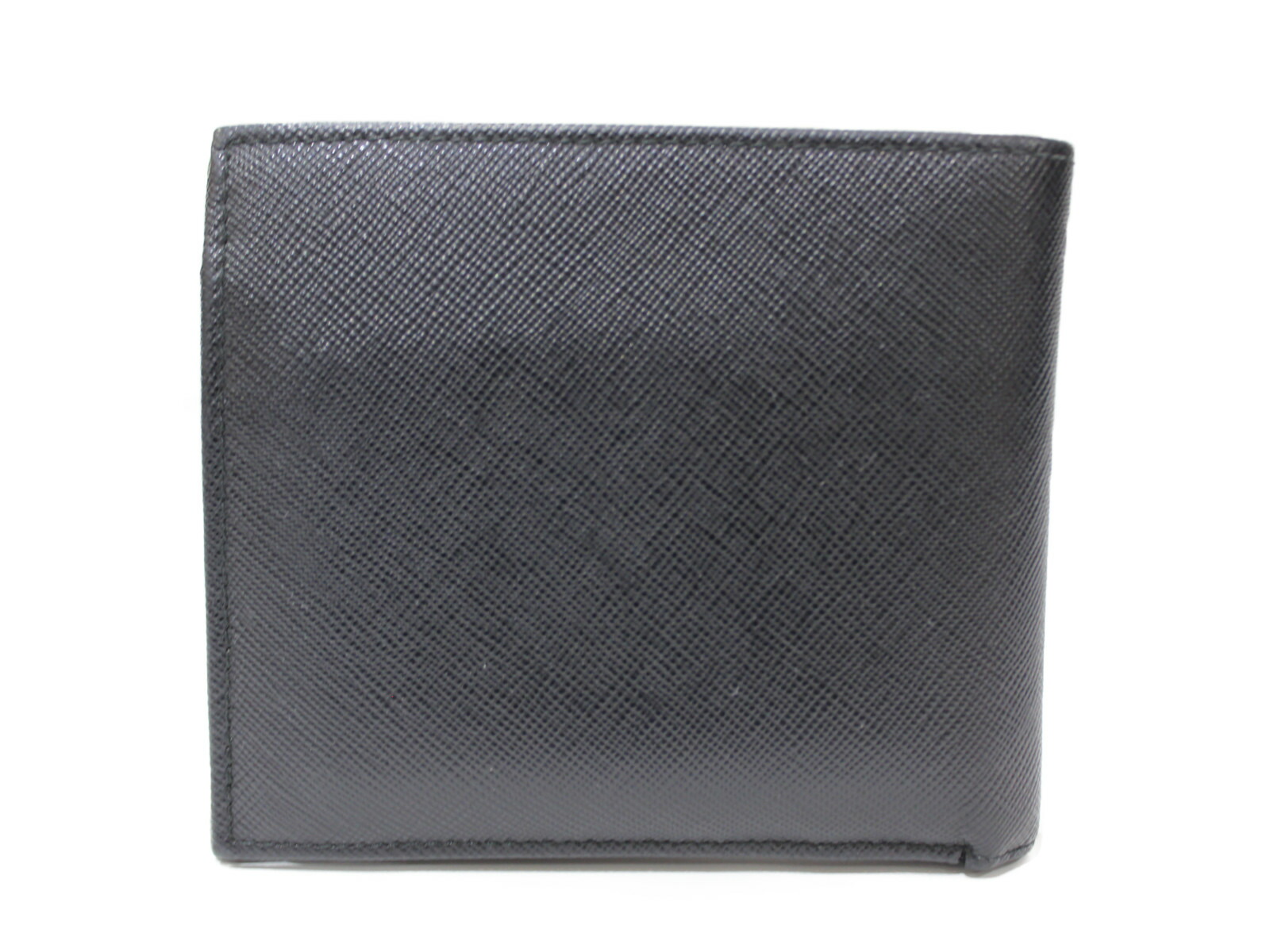 Prada プラダ 二つ折り財布 ウォレット コンパクト ブラック シンプル メンズ レザー ギフト プレゼント包装可 中古 松前r56店 Ceconsolidada Cl