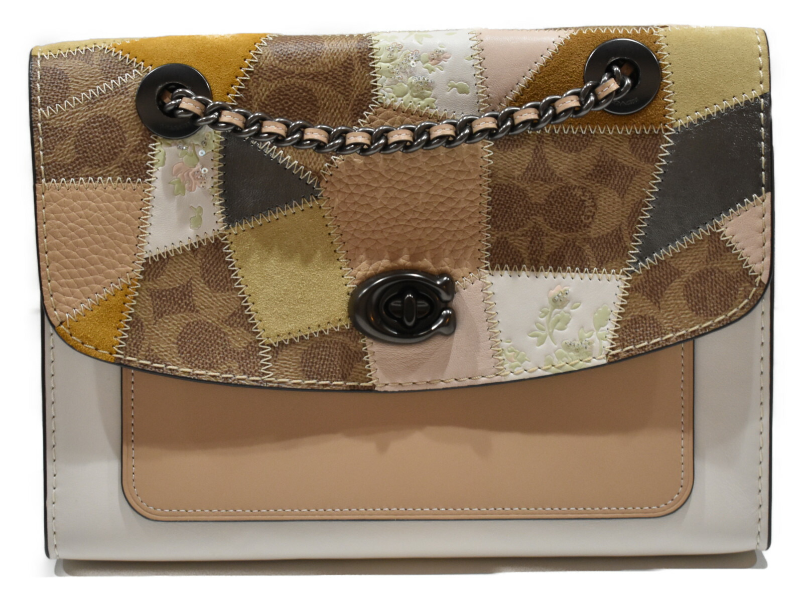 COACH チェーンショルダーバッグ 68886 ベージュ系 レザー チェーンショルダー　ショルダーバッグ　おしゃれ　レザー【中古】松山朝生田店