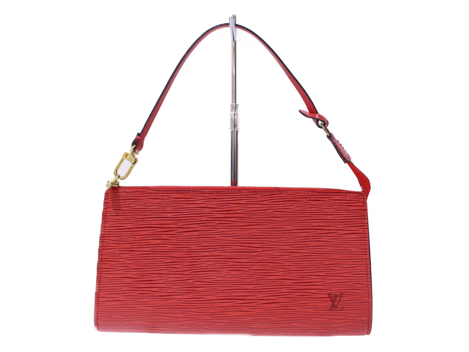 LOUIS VUITTON　ルイヴィトン　ポシェット・アクセソワール　M52947　エピ　レッド　ハンドバッグ　ポーチ　レディース　シンプル　ギフト　プレゼント包装可　【中古】松山朝生田店