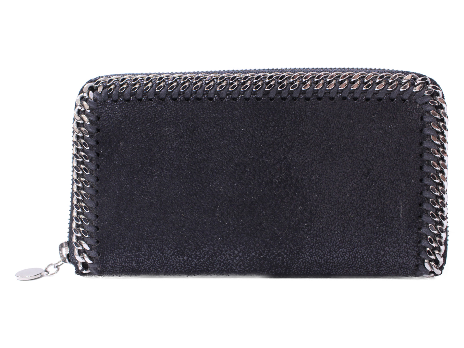 【箱あり】STELLA McCARTNEY　ステラマッカートニー　ロングウォレット　434750W9132　ファラベラ　ポリエステル　ブラック　折り財布　ウォレット　レディース　メンズ　ユニセックス　シルバー金具　シンプル　ギフト　プレゼント包装可　【中古】　松山朝生田店