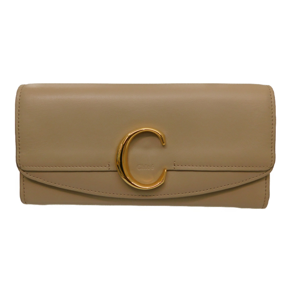 楽天市場】クロエ Chloe 長財布 リボンモチーフ ベージュxゴールド