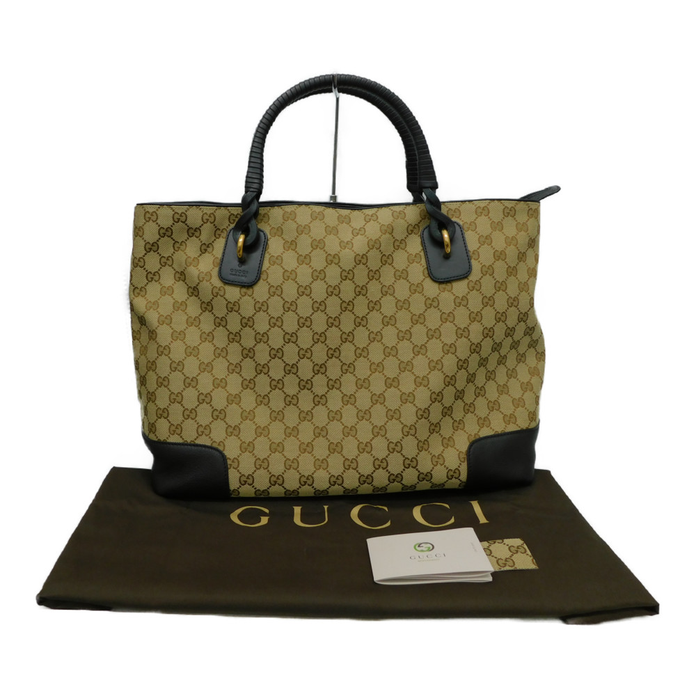 GUCCI グッチ GGキャンバストートバッグ 323665 キャンバス×レザー