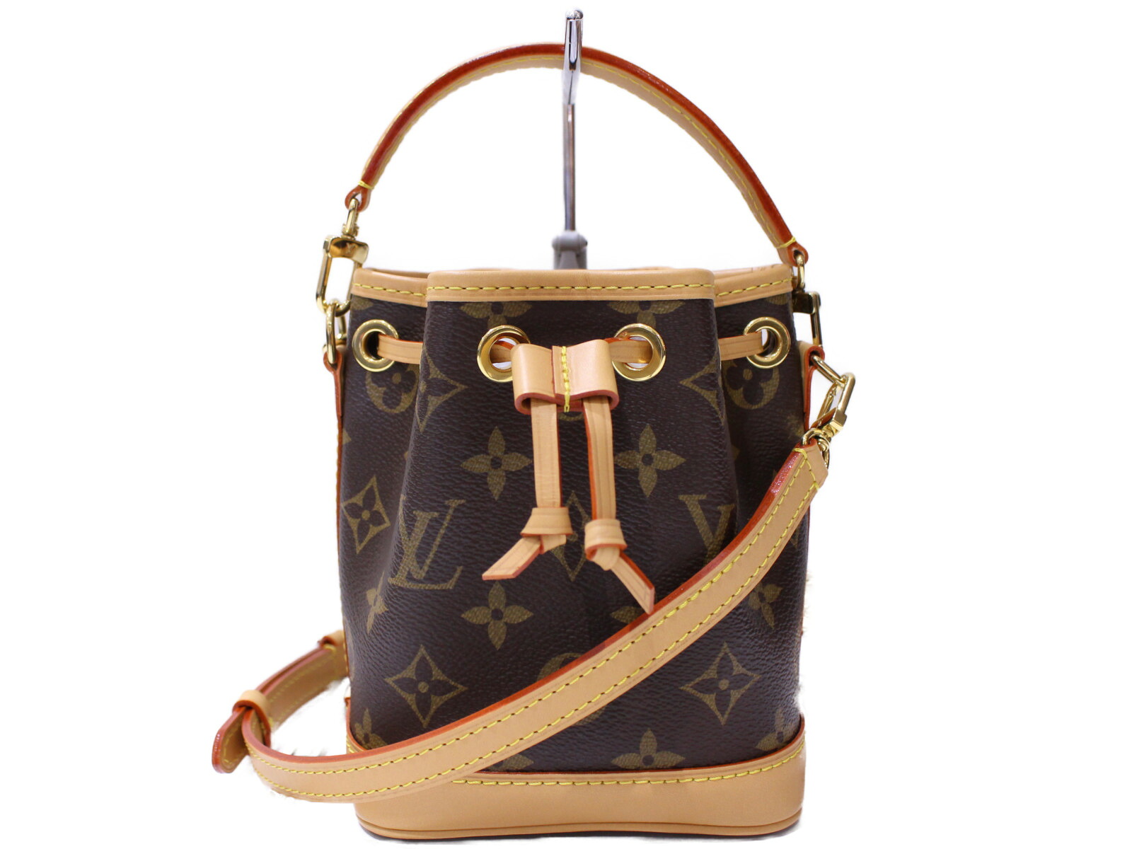 【箱・布袋あり】LOUIS VUITTON　ナノノエ　M81266　モノグラム　ショルダーバッグ　ハンドバッグ　レディース　コンパクト　シンプル　ギフト　プレゼント包装可　【中古】松山朝生田店｜かんてい局松前Ｒ５６号店
