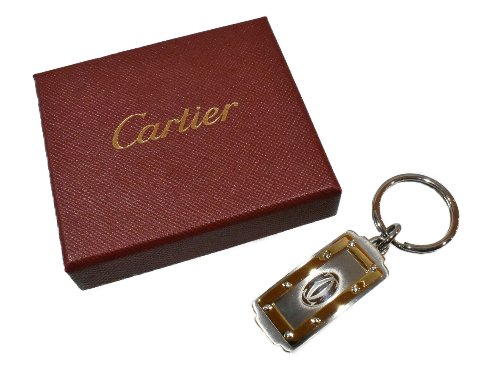 CARTIER サントスドゥ キーリング キーリング シルバー×ゴールド 