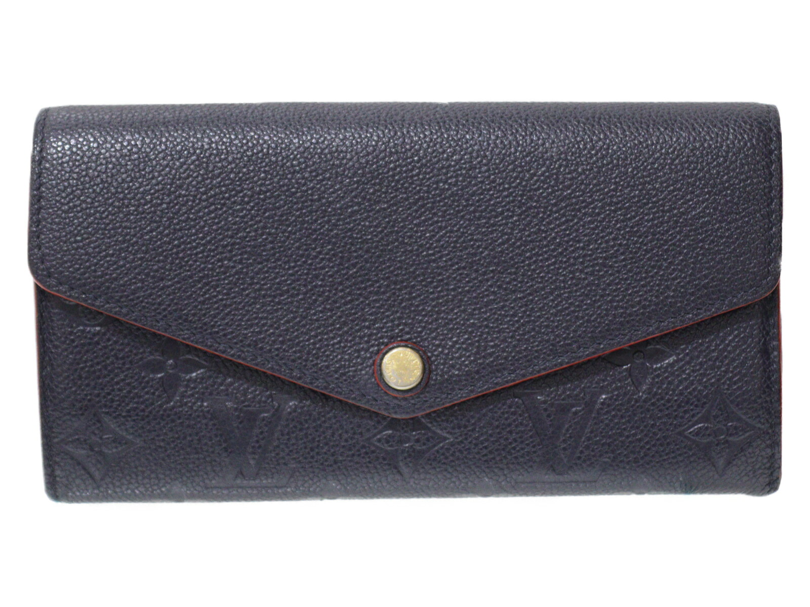 【箱・布袋あり】LOUIS VUITTON　ルイヴィトン　ポルトフォイユ・サラ　M62125　マリーヌルージュ　ネイビー　アンプラント　レザー　モノグラム　長財布　人気　定番　レディース【中古】松山朝生田店｜かんてい局松前Ｒ５６号店