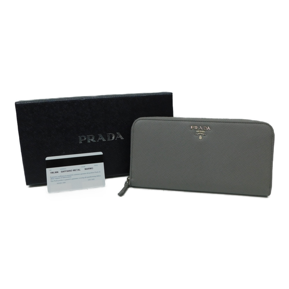 PRADA プラダ 1ML506 贈り物 サフィアーノレザージップアラウンド