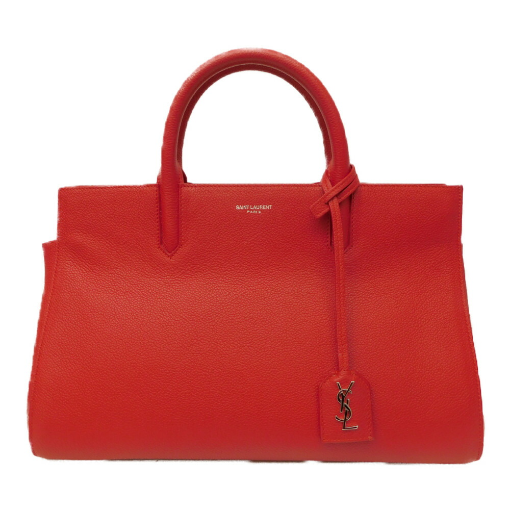【布袋・ショルダーあり】YVESSAINTLAURENT　イヴサンローラン　ガバリヴゴージュ　FLY400413　肩掛け　斜め掛け　レッド　赤　ゴールド金具　レザー　ショルダー調節可　レディース　ギフト　プレゼント包装可【中古】 新居浜店