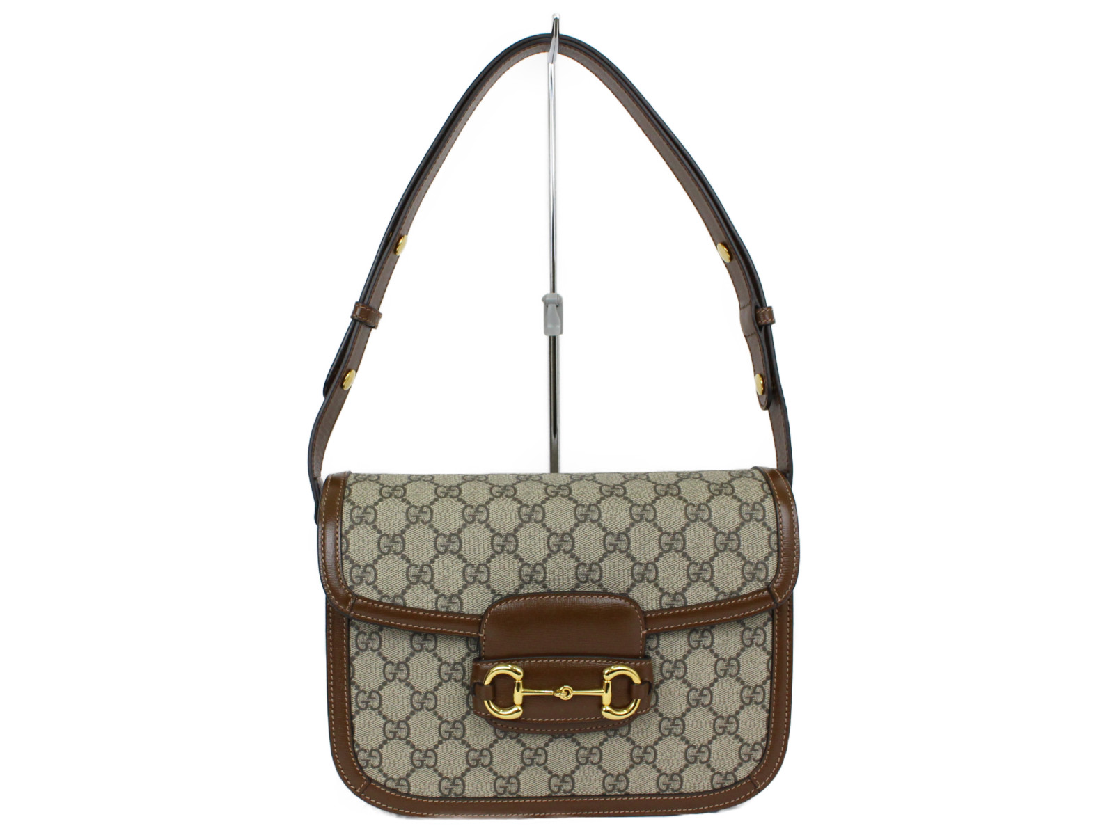 GUCCI グッチ　ホースビット1955　602204　ショルダーバッグ　肩掛け　GGスプリーム　キャンバス　ベージュ系　ブラウン系　レディース　プレゼント包装可　ギフト　人気　定番【中古】松山朝生田店 156,900円