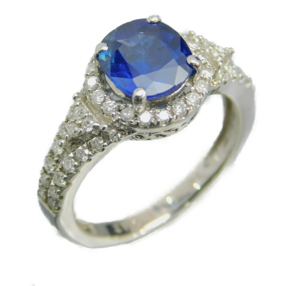 楽天市場】Pt950 サファイア ダイヤモンド リング【送料無料】【代引