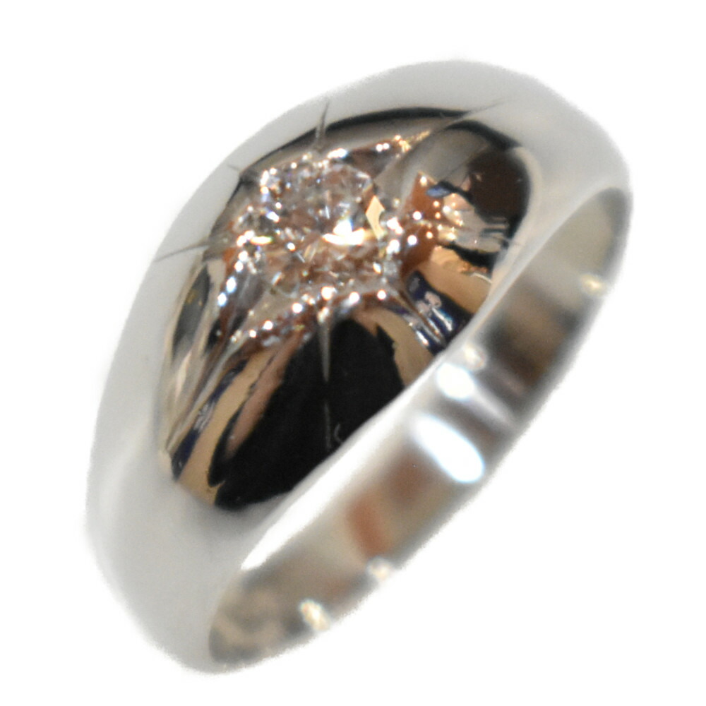 \u003cBR\u003ePt850 金剛石輪っか プラチナ Pt850 金剛石0.22ｃｔ  約13号 約6.5ｇ 指環 より分ける宝飾品 メンズ レディース ユニ一発やる 差し上げ物 差し上げ物荷拵え可【中古】松山久万ノ台店