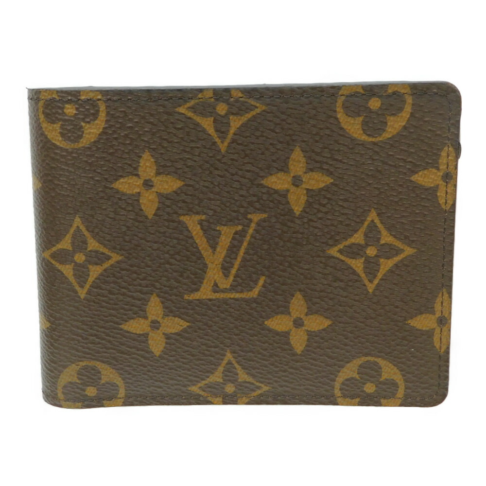 【中古】LOUIS VUITTON　ルイヴィトン　ポルトフォイユ・ミュルティプル　M60895　折りたたみ財布　モノグラム 　シンプル　レディース　メンズ　人気　定番　ギフト　贈り物　プレゼント包装【中古】　新居浜店