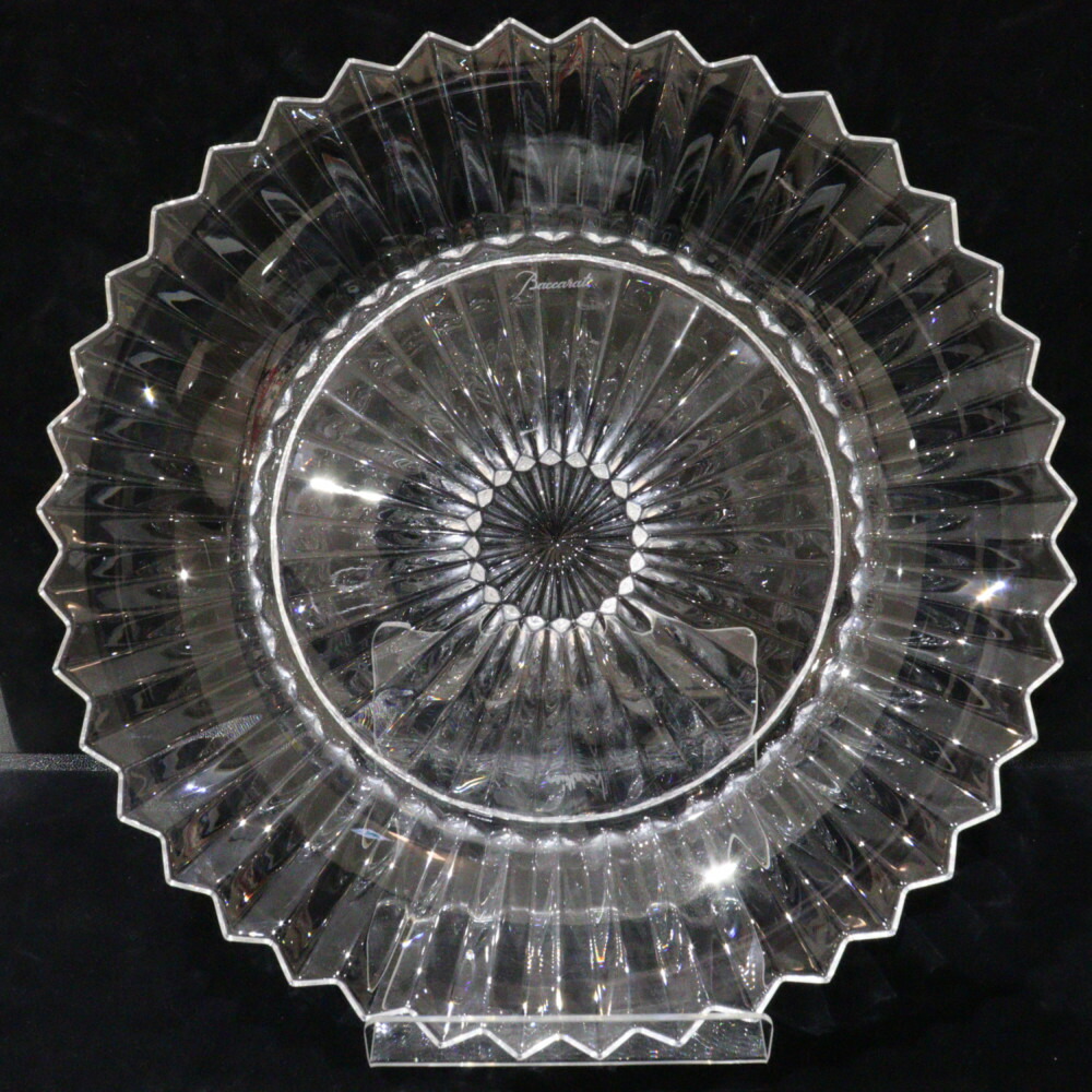 Baccarat　バカラ　ミルニュイ　プレート　26ｃｍ　2104544　クリスタル　透明　皿　プレゼント包装【中古】松前R56号店