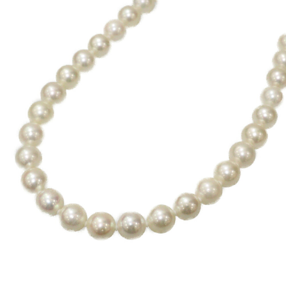 真珠ネックレス　パール　8.2ｍｍ　42ｃｍ　シルバー留め具　冠婚葬祭　シンプル　ジュエリー　レディース　プレゼント包装可【中古】松山朝生田店