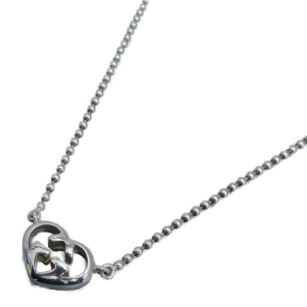 GUCCI 新品未使用品　G刻印ハートバタフライネックレス　極美品　925 GUCCI 新品未使用品 G刻印ハートバタフライネックレス 極美品