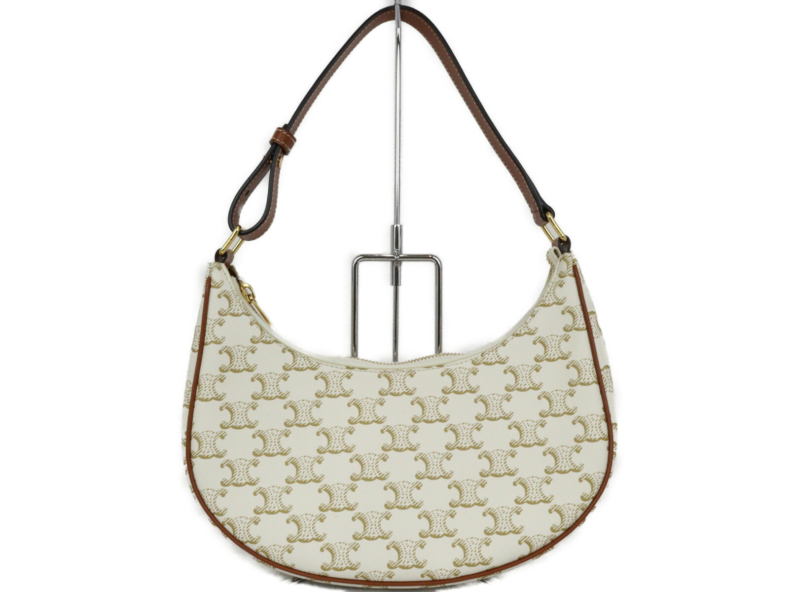 CELINE セリーヌ AVA御徒面子 193952BZJ.01BC 白いこと×赤銅色 ハンドバック トリオンフ 書き込み跡あり レディース 差し上げ物 差し上げ物荷拵え可【中古】松前R56号店