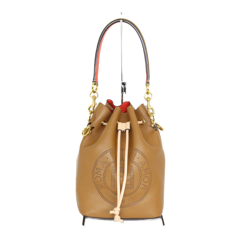 フェンディ　FENDI モントレゾール　ミニ　レッド　2WAY 巾着 FENDI フェンディ モントレゾール ショルダーバッグ レザー