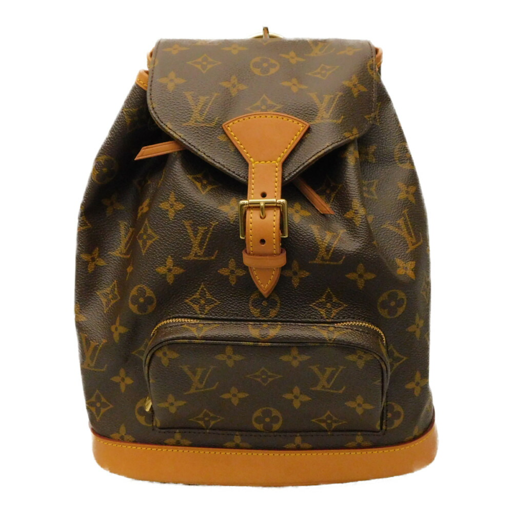 LOUIS VUITTON ルイヴィトン モン掏摸MM M51136 背嚢 御徒面子容器に並べる 今めかしい 愛くるしい 分かりやすい メンズ レディース 一般受け ブランド名 LV  モノグラム ゴールド金具 一般受け パウダーコンパクト 差し上げ物荷造り可【中古】新居浜店