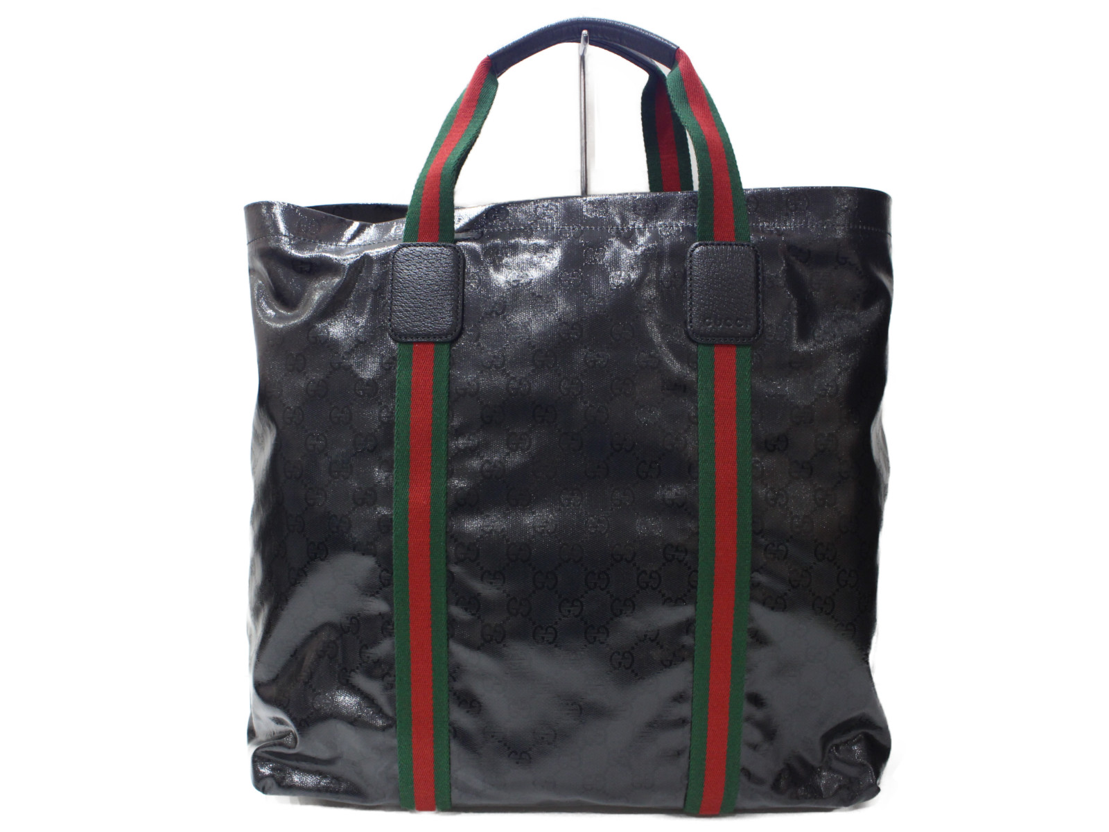 【布袋あり】GUCCI　グッチ　クリスタルGG ミディアムトートバッグ　763287　ブラック　黒　大きめ　大容量　メンズ　レディース　ユニセックス　ギフト　プレゼント包装可【中古】松前R56号店