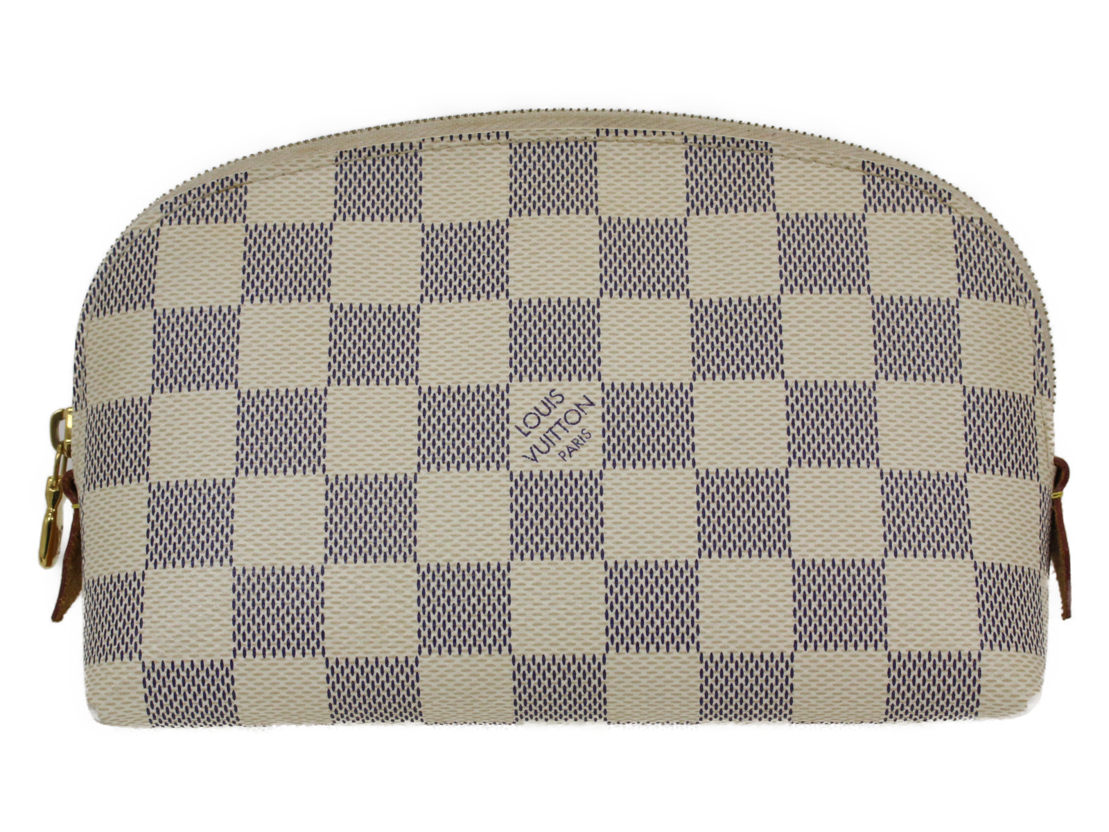 LOUIS VUITTON　ルイ・ヴィトン　N60024　ポシェットコスメティック　ポシェット　ポーチ　小物入れ　アズール　ホワイト　白　レディース　ユニセックス　シンプル　人気　ギフト　プレゼント包装可【中古】松前R56号店