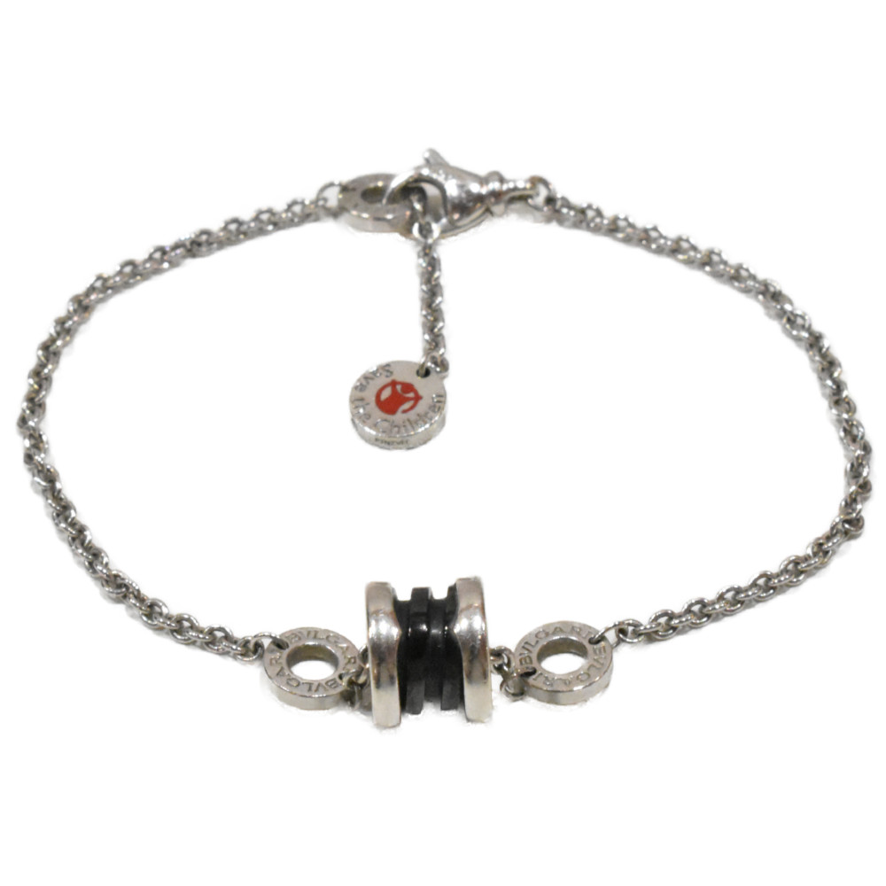 BVLGARI　ブルガリ　ビーゼロワンブレスレット　AG925　シルバー　ブレスレット　約18.5cm　セーブザチルドレン　レディース　メンズ　ユニセックス　アクセサリー　ブランドジュエリー　シンプル　レディース　ギフト　プレゼント包装可　【中古】　松山久万ノ台店