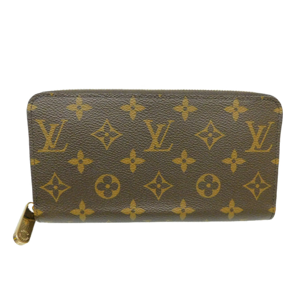 LOUIS VUITTON　ルイヴィトン　ジッピーウォレット M41895　ラウンドファスナー長財布　ロングウォレット　モノグラム　ブラウン系　茶×ワインレッド　ゴールド金具　大容量　人気　レディース　メンズ　ユニセックス　プレゼント包装可【中古】新居浜店