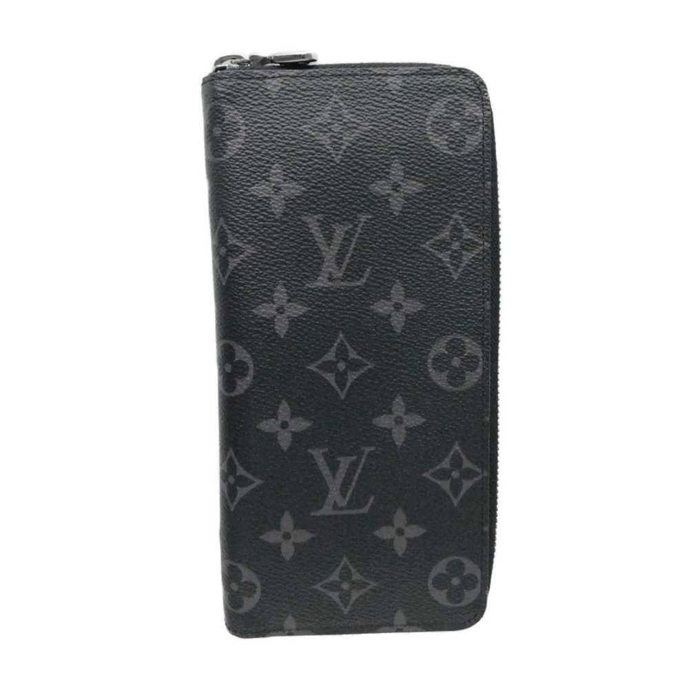 LOUIS VUITTON　ルイヴィトン　ジッピーウォレットヴェルティカル M62295　ラウンドファスナー長財布　縦型　ロングウォレット　エクリプス　ブラック系　シルバー金具　スリム　人気　メンズ　プレゼント包装可【中古】新居浜店