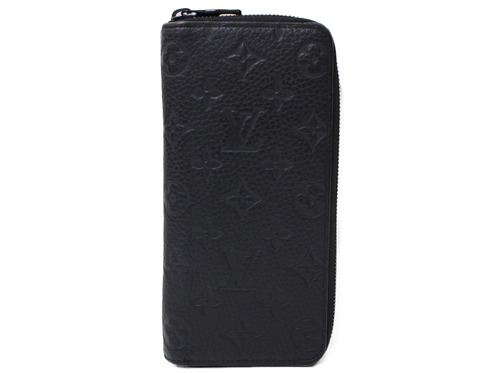 【箱・布袋あり】LOUIS VUITTON　ルイヴィトン　ジッピーウォレット・ヴェルティカル　M69047　長財布　モノグラム　トリヨンレザー　ブラック　黒　イニシャル入り　メンズ　ギフト　プレゼント包装可【中古】松前R56号店