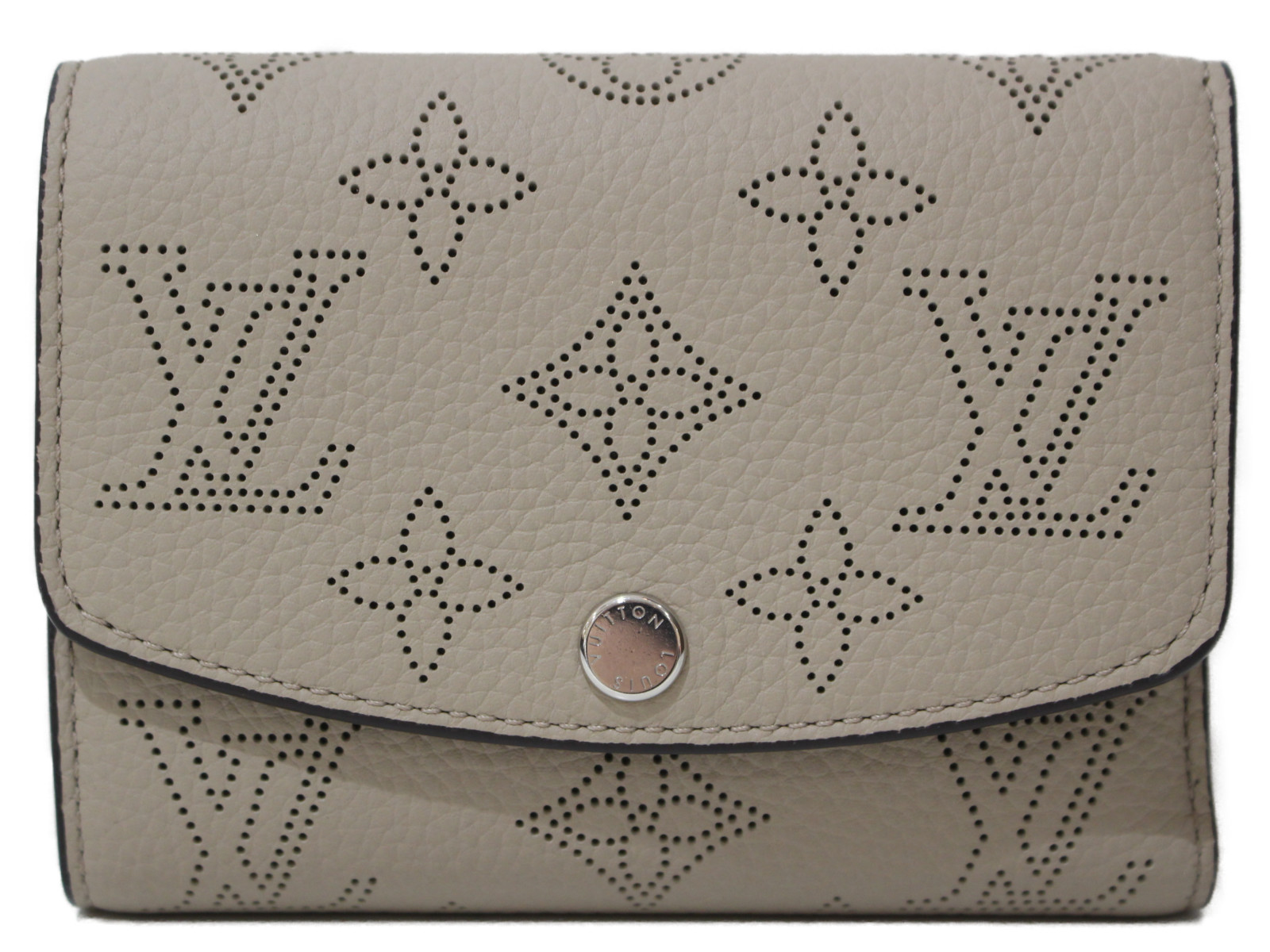 【箱・布袋あり】LOUIS VUITTON　ルイヴィトン　ポルトフォイユ・ヴィクトリーヌ　M82680　折りたたみ財布　ウォレット　マヒナ　ガレ　グレー系　レディース　ギフト　プレゼント包装可【中古】松前R56号店