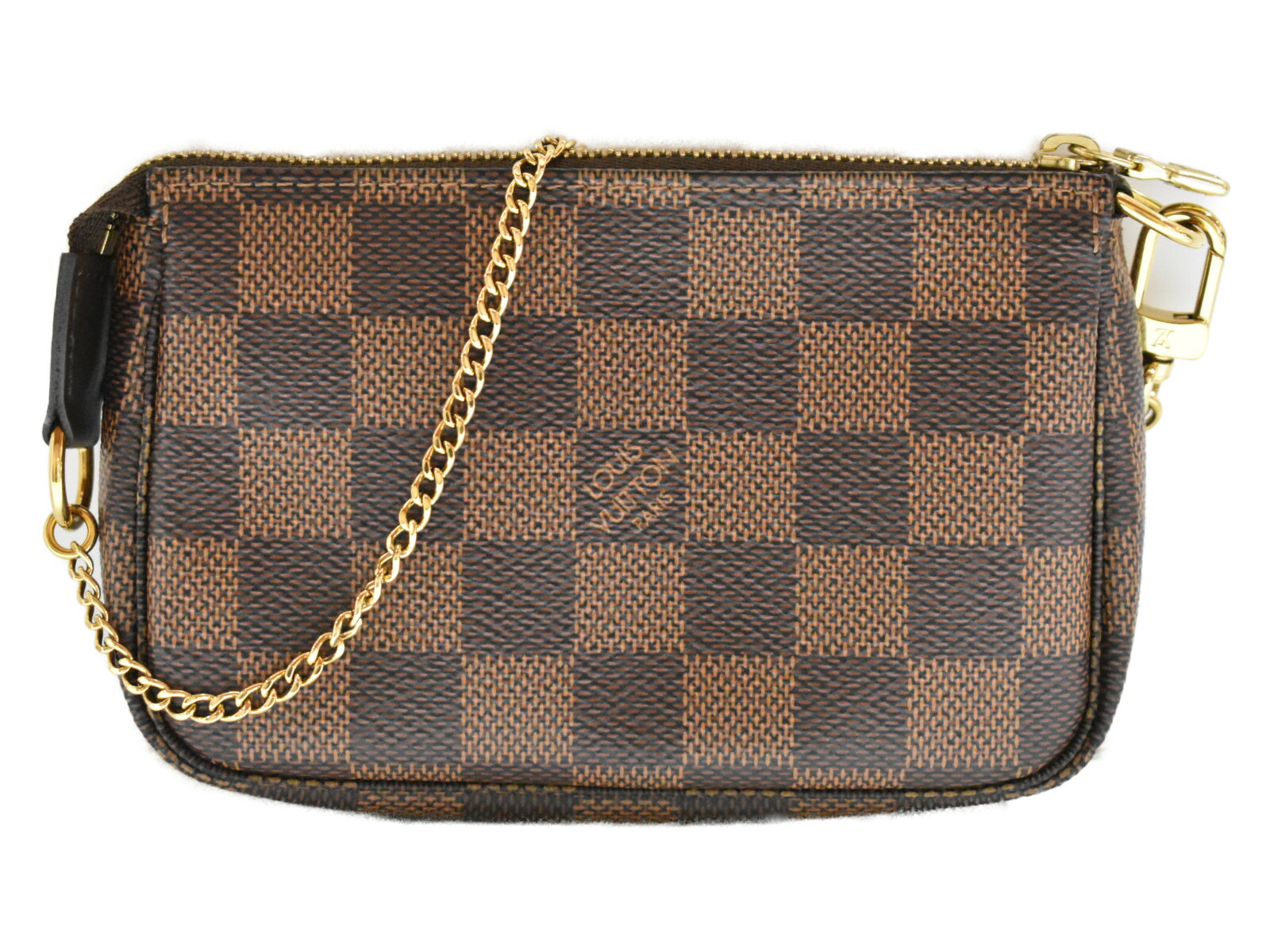 LOUIS VUITTON ルイ・ヴィトン ミニ･ポシェット･アクセソワール N58009 合切袋 ミニ御徒面子 赤銅色系 ダミエ･エベヌキャンバス レディース 分かりやすい 差し上げ物 差し上げ物荷造り可 【中古】 松山久万ノ台店
