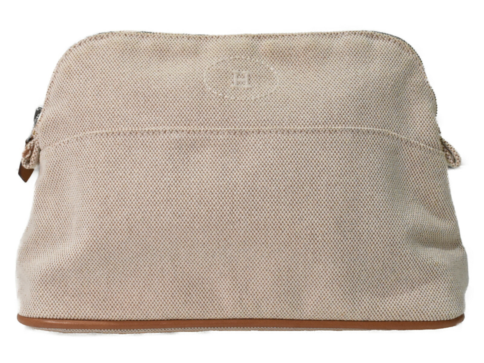 楽天市場】【中古品】HERMESボリードポーチMM ライトベージュ系  