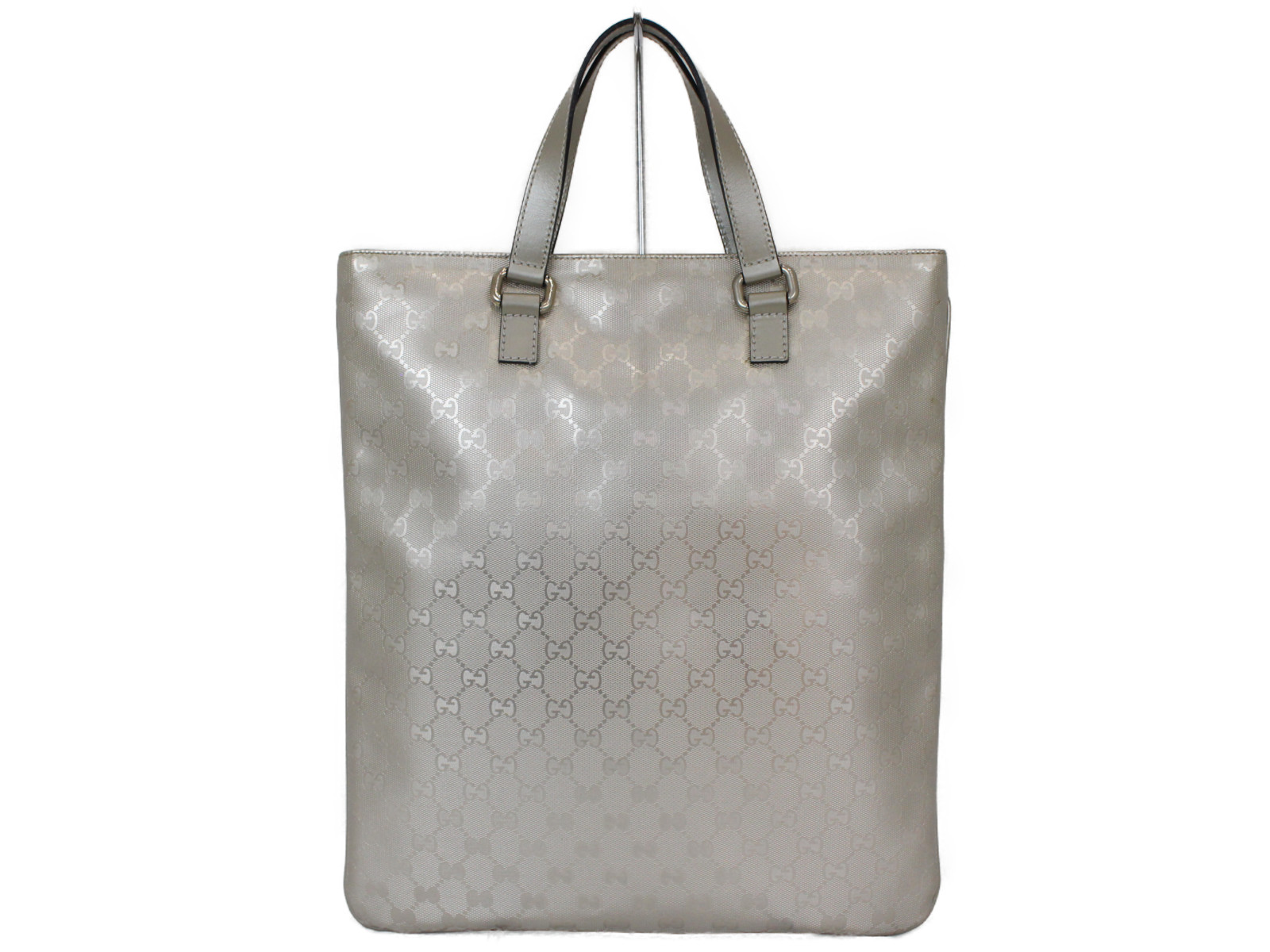 GUCCI　グッチ　GGインプリメトートバッグ　272347　シャンパンゴールド系　PVC×レザー　シンプル　メンズ　レディース　ユニセックス　ギフト　プレゼント包装可【中古】松前R56号店