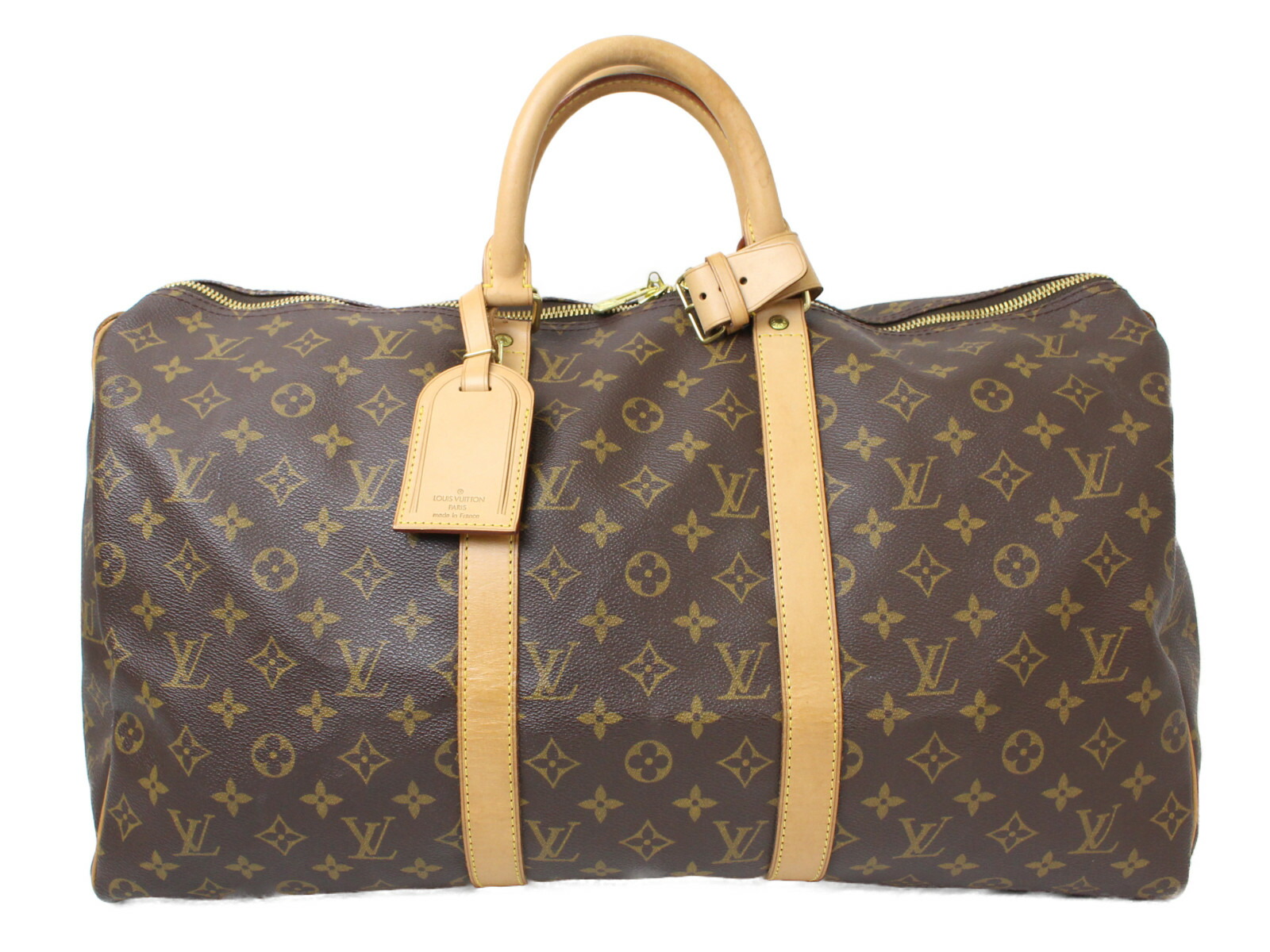 LOUIS VUITTON ルイヴィトン キーポル50 M41426 ボストンバッグ 旅する御徒面子 モノグラム帆布 赤銅色系 定番 一般受け レディース メンズ ユニ一発やる 差し上げ物 差し上げ物荷拵え可【中古】松前R56号店