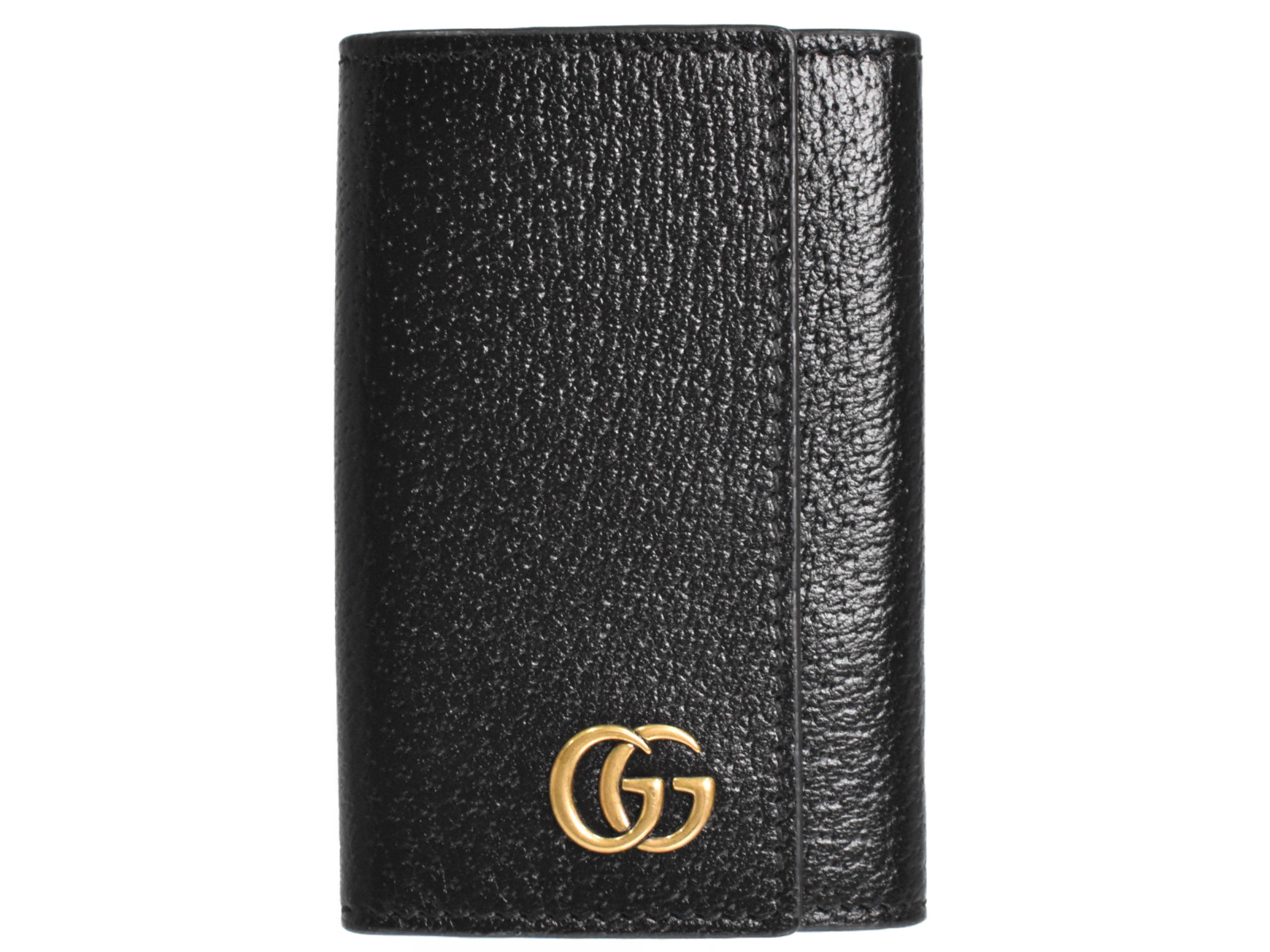 【箱・布袋あり】GUCCI グッチ GGマーモント キーケース 435305 ブラック レザー 6連 ゴールド金具 シンプル カジュアル メンズ レディース ユニセックス ギフト プレゼント包装可【中古】松山久万ノ台店|かんてい局松前R56号店