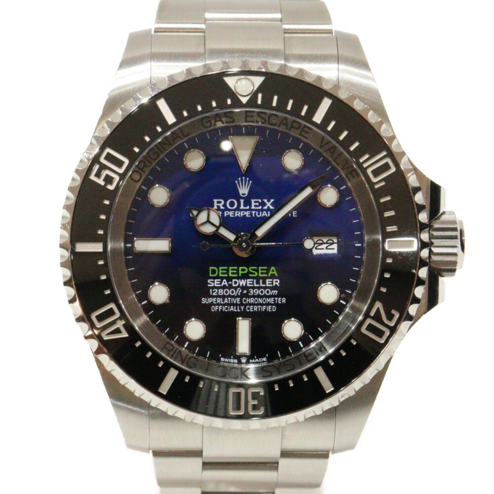【ギャラ有】ROLEX　ロレックス　シードゥエラー　ディープシー　126660　自動巻き　デイト　ランダム　2020年　SS　チタン　ブラック　ブルー　3900ｍ防水　Dブルー　メンズ　腕時計　ウォッチ　プレゼント包装　ギフト【中古】松山朝生田店