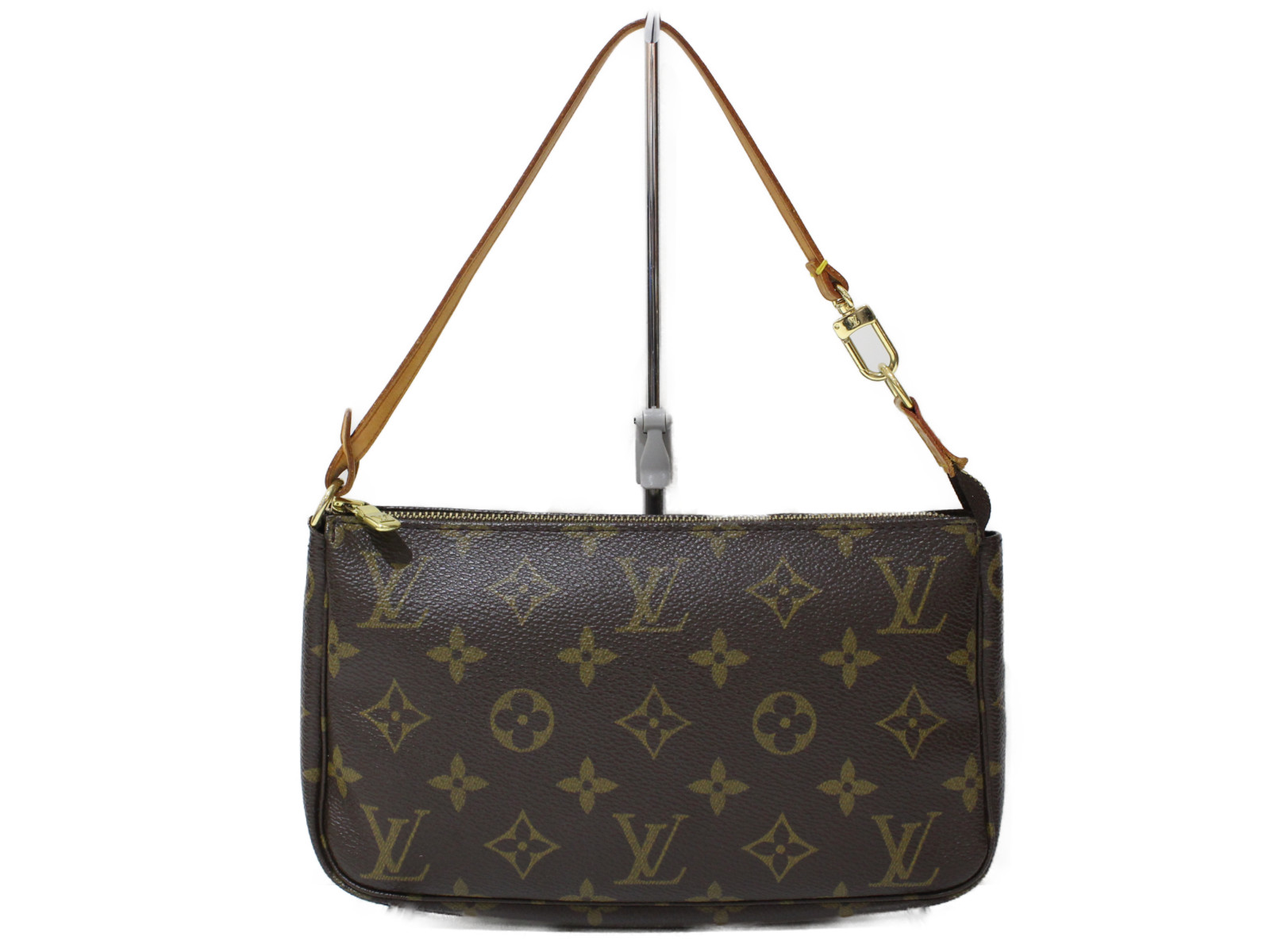 LOUIS VUITTON　ルイヴィトン　ポシェット・アクセソワール　M51980　ポーチ　小物入れ　モノグラム　ブラウン　シンプル　レディース　ギフト　プレゼント包装可【中古】松前R56号店