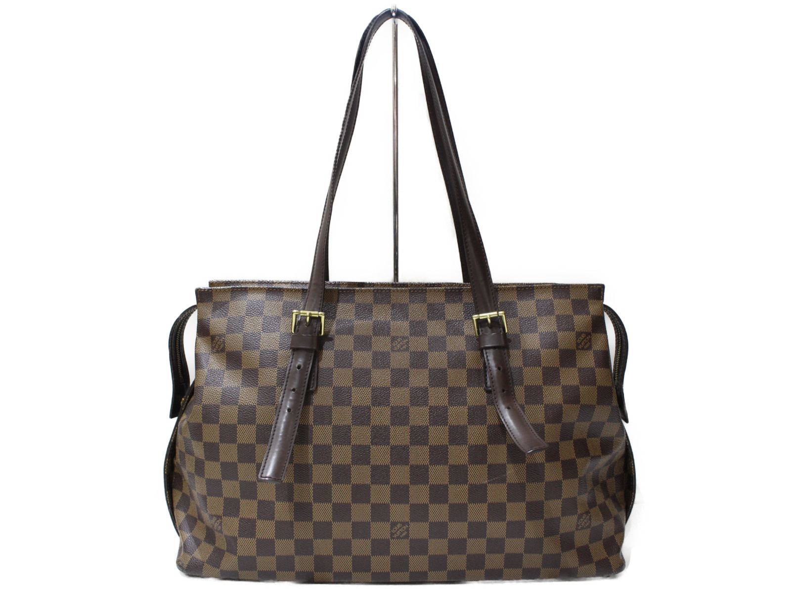 【布袋あり】LOUIS VUITTON ルイヴィトン チェルシー N51119 トートバッグ ダミエ・エベヌ 赤銅色 大きめ 大静電容量 分かりやすい メンズ レディース ユニ一発やる 差し上げ物 差し上げ物荷造り可【中古】松前R56号店