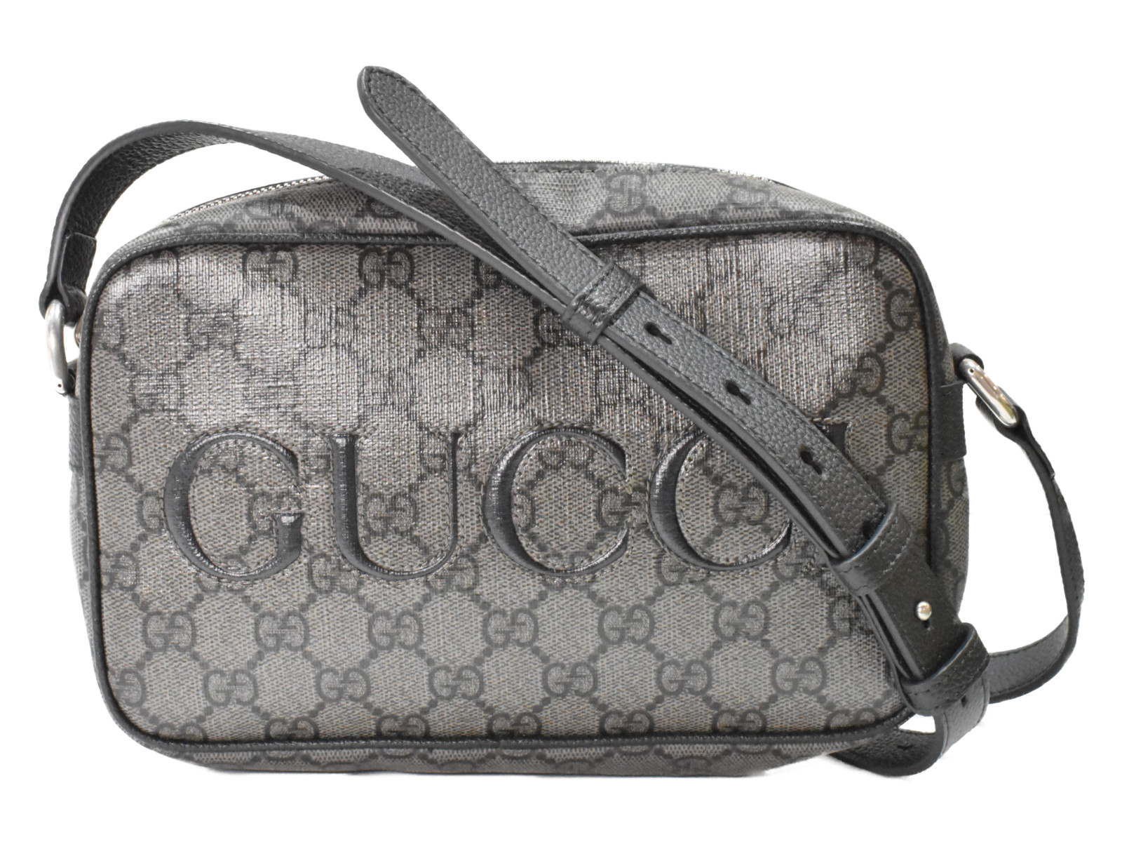 【箱・布袋有り】GUCCI グッチ ミニショルダーバッグ 768391 GGスプリームキャンバス 薄墨色×黒いこと 曲がった掛け 心地よい御徒面子 メンズ御徒面子 レディース御徒面子 ユニ一発やる 差し上げ物 差し上げ物荷造り可 【中古】 松山久万ノ台店
