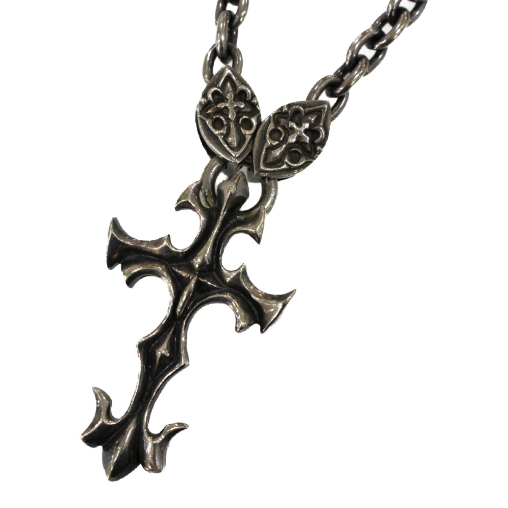 F.A.L エフエーエル ブラッドレス クロス ネックレス 925 シルバー 全長約46cm メンズ ブランド アクセサリー ジュエリー 小物 ペンダント 十字架【中古】松前R56号店