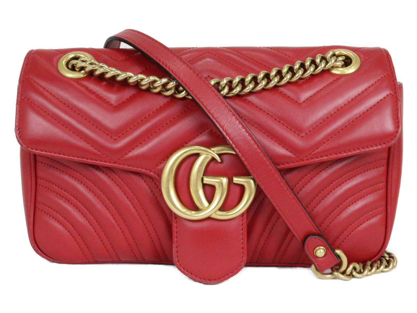 Gucci 赤 レザー ショルダーバッグ Gucci 赤 レザー ショルダーバッグ