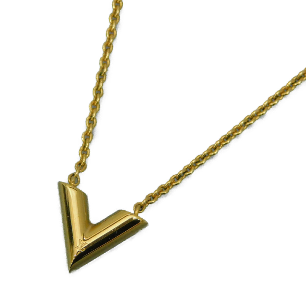 【中古】LOUIS VUITTON　ルイヴィトン　ネックレス・エセンシャルV　　M63083　ゴールド　箱・布袋つき　ブランドアクセサリー　レディース　メンズ　ギフト　贈り物　プレゼント包装【中古】　新居浜店
