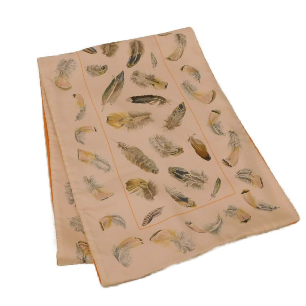 楽天市場】質屋 HERMES エルメス マフラー リバーシブル 羽柄