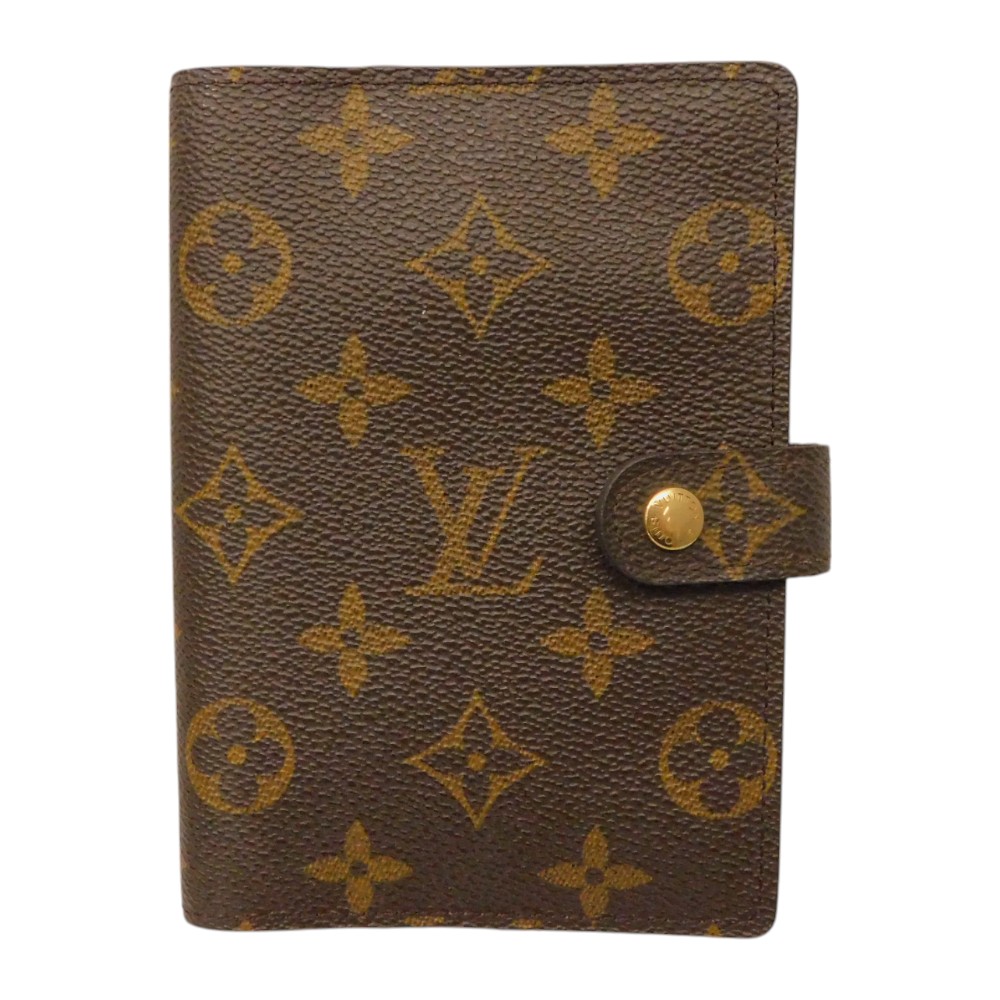 LOUIS VUITTON　ルイ・ヴィトン　アジェンダPM　R20005　モノグラム　ブラウン　ゴールド金具　メンズ　レディース　手帳カバー　6穴　文房具　ステーショナリー スケジュール　ダイアリー　ギフト　プレゼント包装可【中古】新居浜店