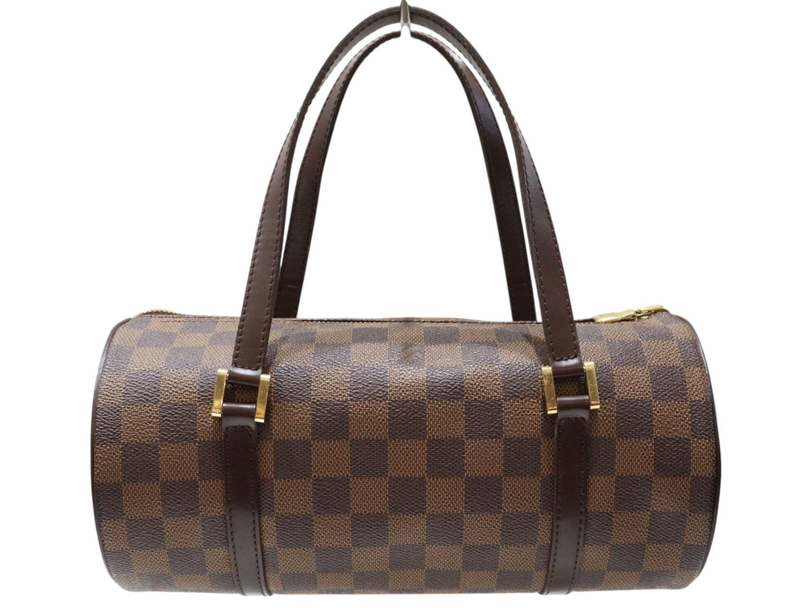 LOUIS VUITTON　ルイ・ヴィトン　パピヨンPM　N51304　ダミエ・エベヌ　ブラウン　ハンドバッグ　ウィメンズ　レディース　定番　人気　ギフト　プレゼント包装可【中古】松山朝生田店