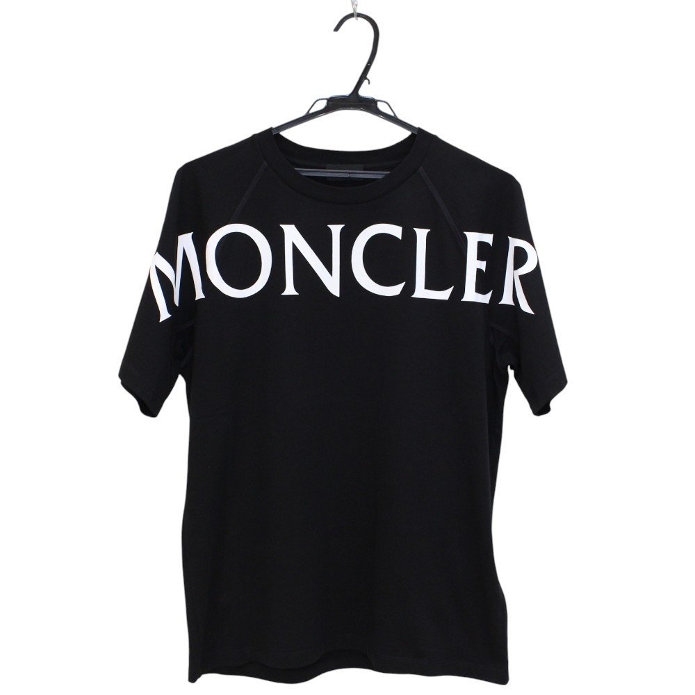 い*ぶ様 MONCLER モンクレール ロゴ入り ブラック Tシャツ 半袖 黒 MONCLER モンクレール Logo Cotton S/S TEE J10918C00002 89A17