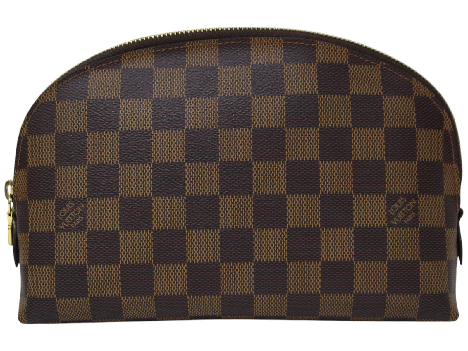 【箱あり】LOUIS VUITTON ルイ・ヴィトン ポシェット・コスメティック N23345 ダミエ・エベヌ 赤銅色 小容れもの かざり付ける合財袋 レディース ゴールド金具 差し上げ物 差し上げ物荷拵え可【中古】松前R56号店