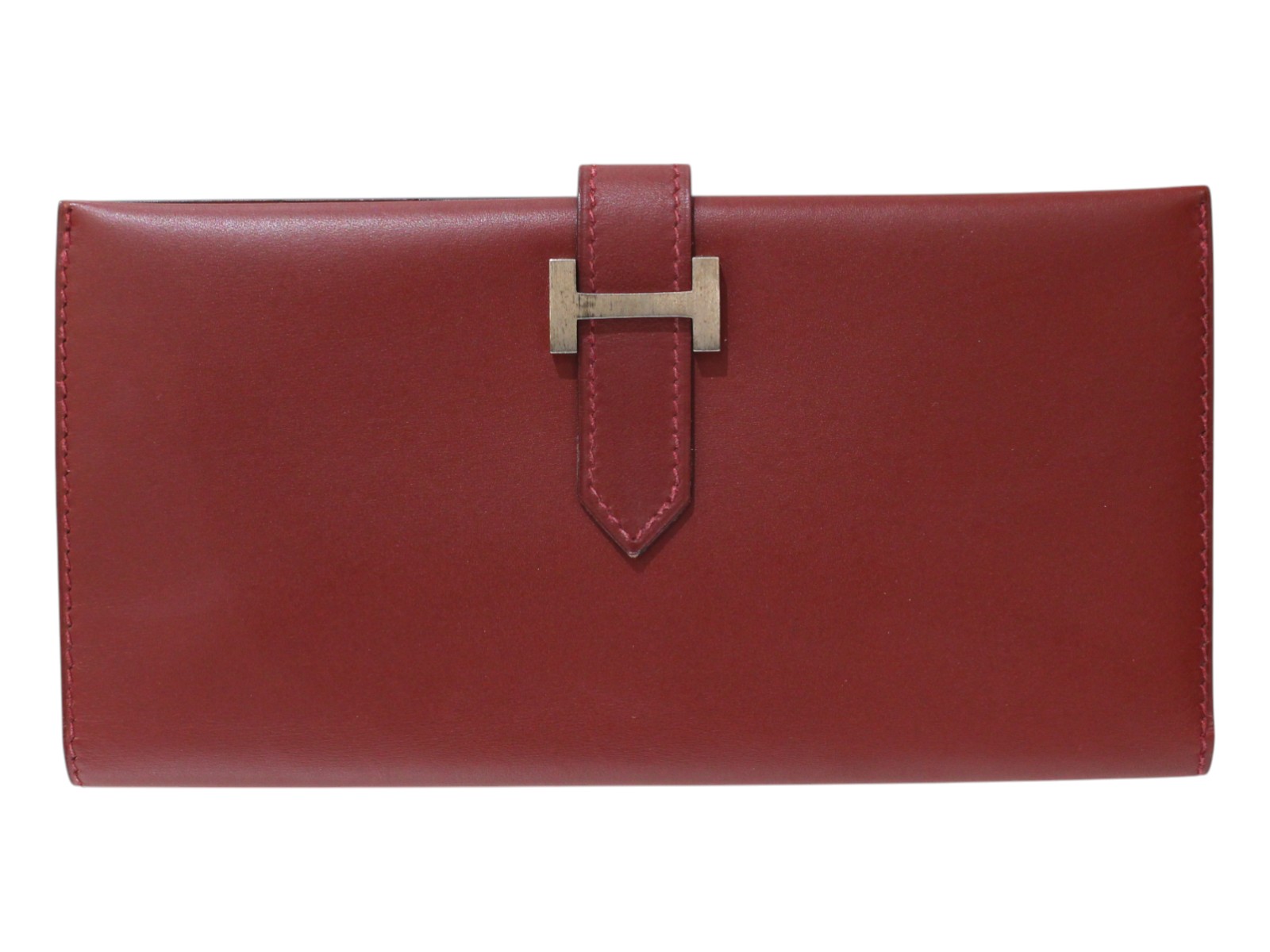 エルメス ベアンクラシック 二つ折り長財布 F刻印 H金具 ブラック　黒 レザー エルメス ベアンクラシック 二つ折り長財布 F刻印 H金具 ブラック 黒