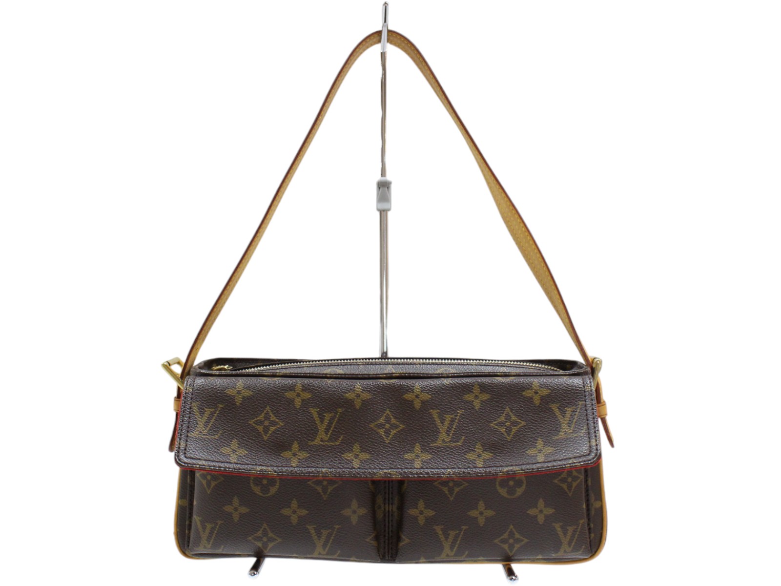 LOUIS VUITTON ルイ・ヴィトン ヴィバシテMM M51164 壱ショルダーバッグ 肩かけ モノグラム・帆布 赤銅色系 ゴールド金具 ウィメンズ レディース LV 定番 一般受け 差し上げ物 差し上げ物荷拵え可【中古】松山久万ノ台店