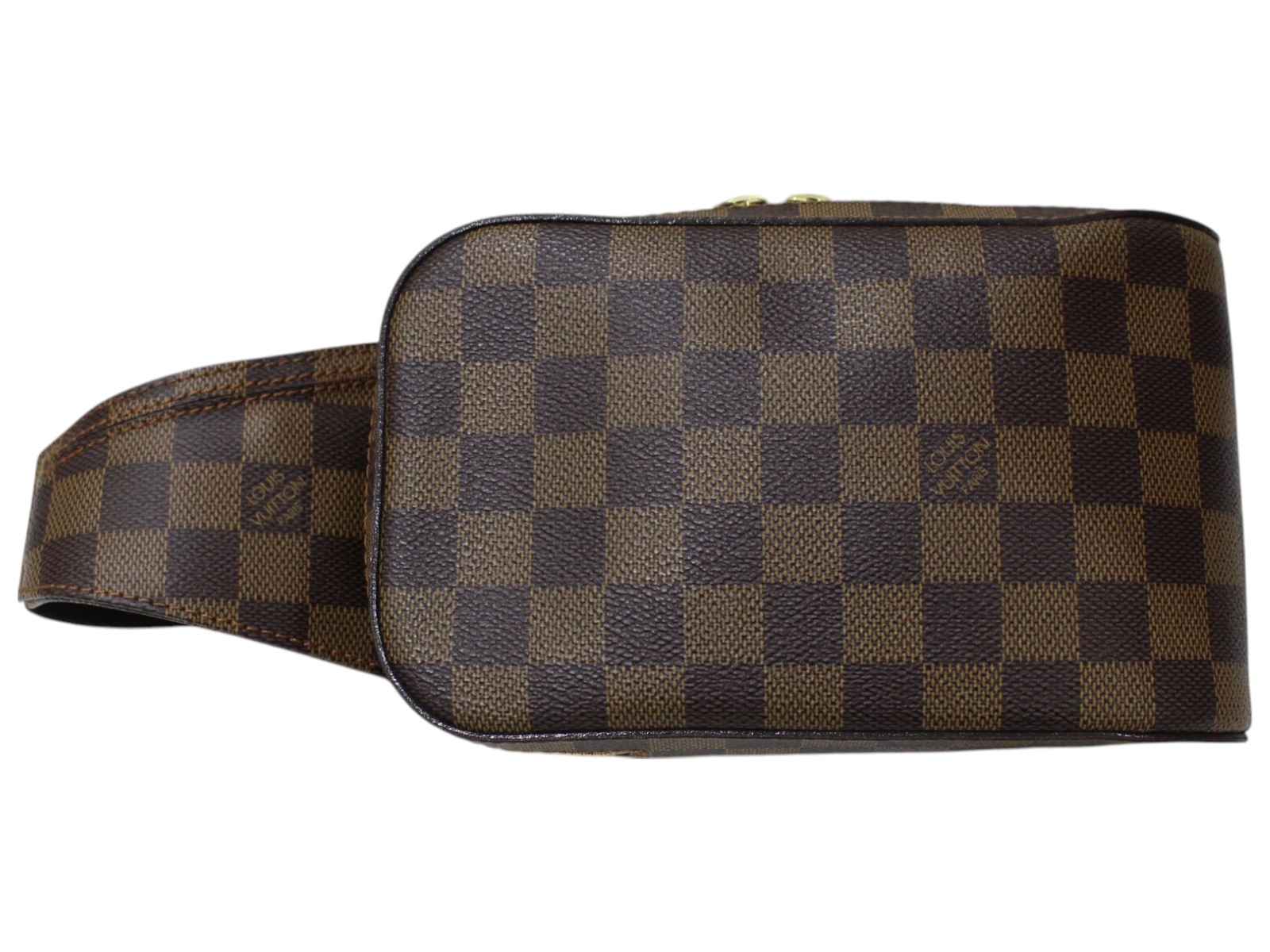 【布袋あり】LOUIS VUITTON ルイ・ヴィトン ジェロニモス N51994 上半身御徒面子 酉の方角御徒面子 ダミエ・エベヌ 赤銅色系 ゴールド金具 パウダーコンパクト メンズ LV 定番 一般受け 分かりやすい 差し上げ物 差し上げ物荷造り可【中古】松前R56号店