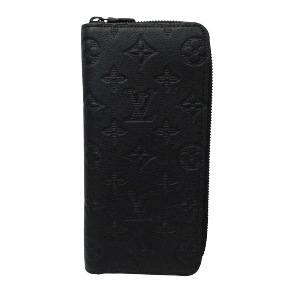 【箱・布袋付】LOUIS VUITTON　ルイ・ヴィトン　ジッピーウォレット・ヴェルティカル　M62902　モノグラム・シャドウ　ブラック　メンズ　ウォレット　長財布　ギフト　プレゼント包装可【中古】新居浜店