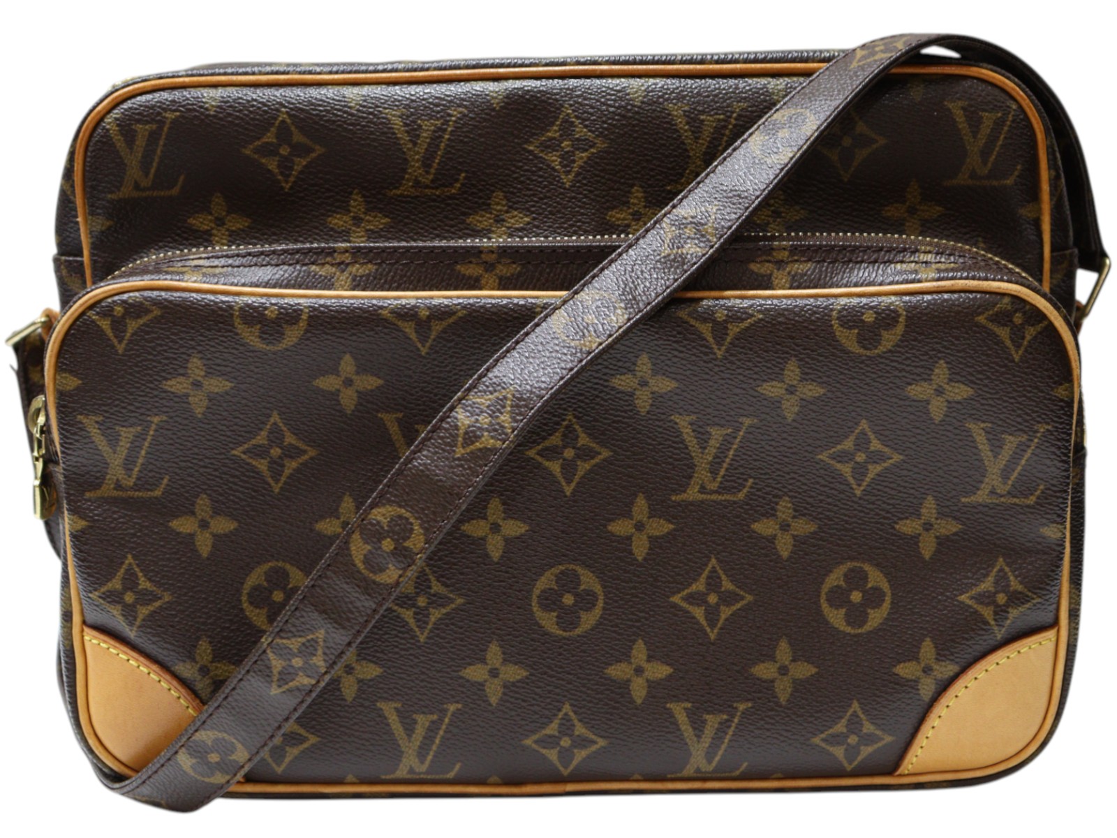 【布袋あり】LOUIS VUITTON ルイ・ヴィトン ナイル M45244 モノグラム帆布 赤銅色 ショルダーバッグ レディース メンズ 廃盤 一般受け 定番 差し上げ物 差し上げ物荷拵え可【中古】松山朝生田店